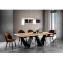 Tavolo da pranzo in metallo e legno MDF Added