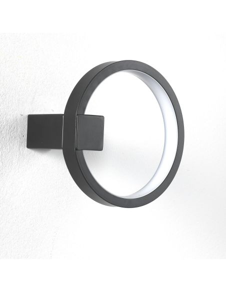 Applique da parete a LED in alluminio Rockin Nero