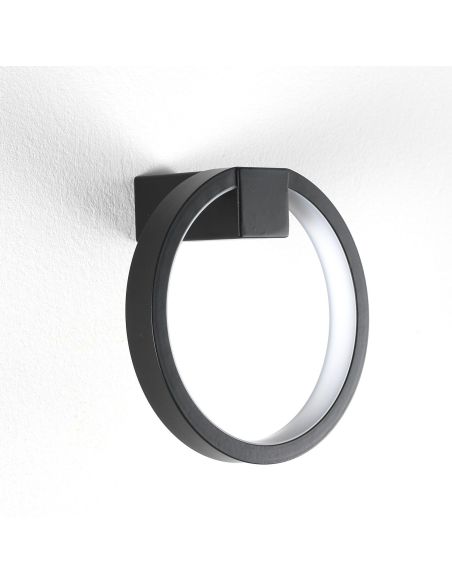 Applique da parete a LED in alluminio Rockin Nero