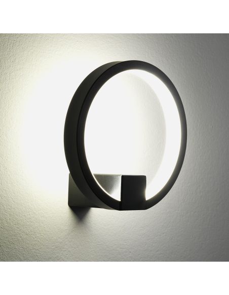 Applique da parete a LED in alluminio Rockin Nero