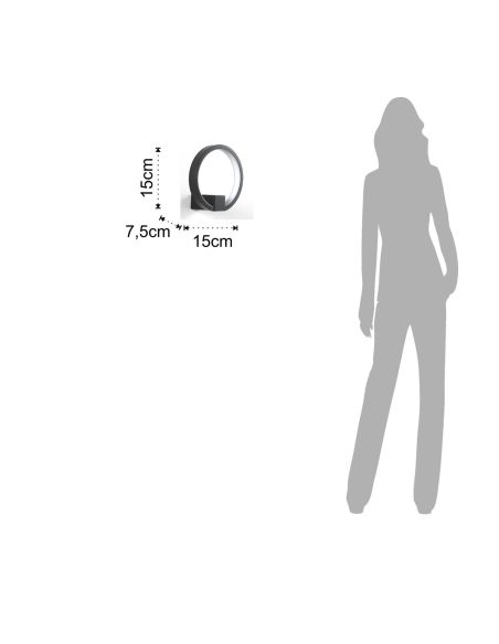 Applique da parete a LED in alluminio Rockin Nero