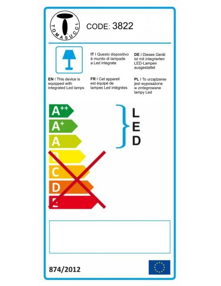 Applique a LED da parete in alluminio Rockin Oro
