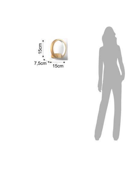 Applique a LED da parete in alluminio Rockin Oro