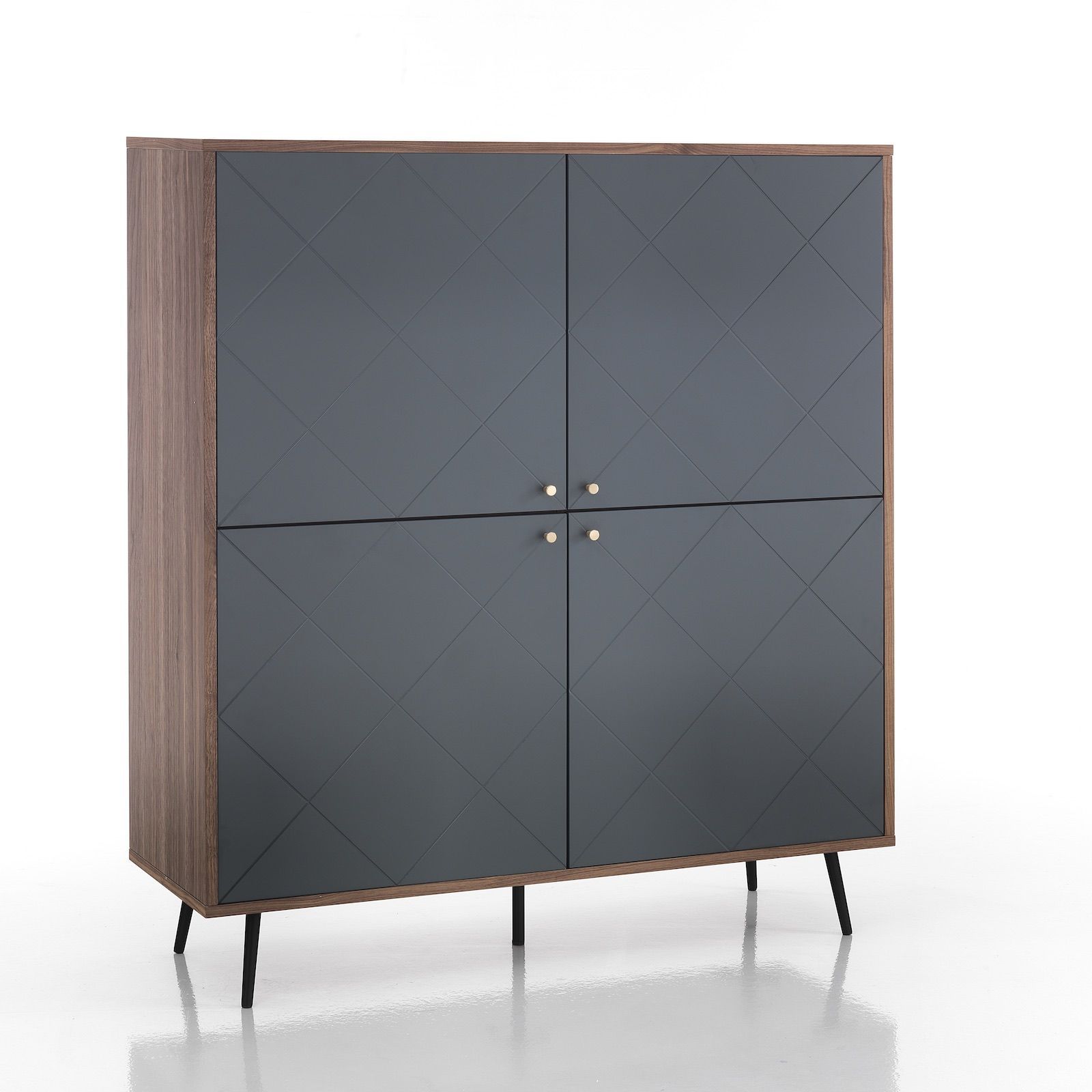 Madia alta in legno per soggiorno Nicols