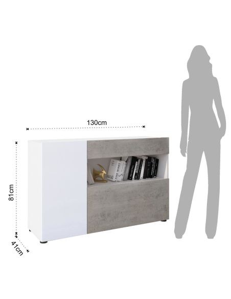 Madia design moderno per soggiorno o cucina Zerillia