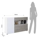 Madia design moderno per soggiorno o cucina Zerillia