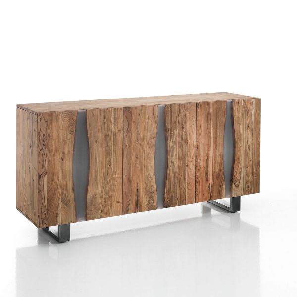 Credenza bassa in legno massello di acacia Riddal