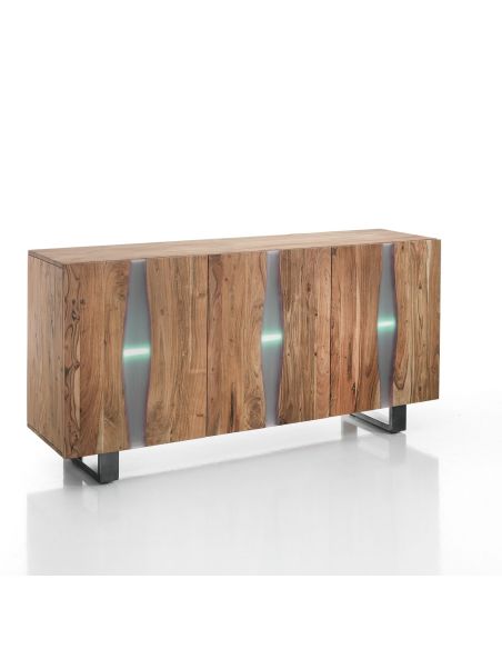 Credenza bassa in legno massello di acacia Riddal Credenza bassa in legno massello di acacia Riddal