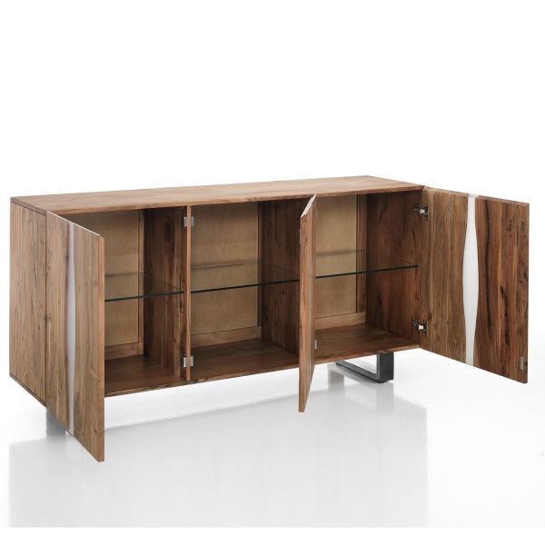 Credenza bassa in legno massello di acacia Riddal