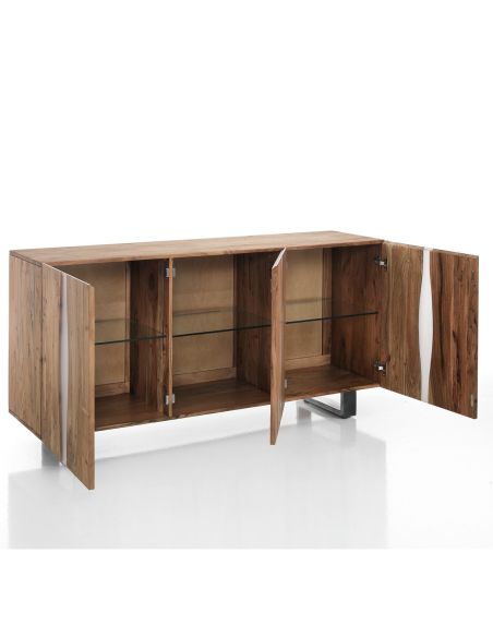 Credenza bassa in legno massello di acacia Riddal Credenza bassa in legno massello di acacia Riddal