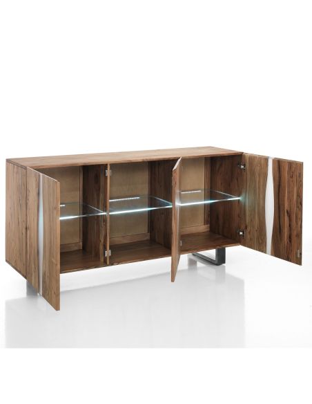 Credenza bassa in legno massello di acacia Riddal Credenza bassa in legno massello di acacia Riddal