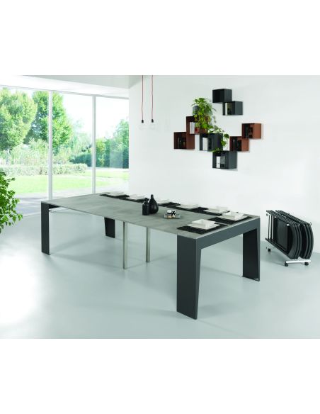 Tavolo consolle allungabile con sedie Glen Tavolo consolle allungabile con sedie Glen