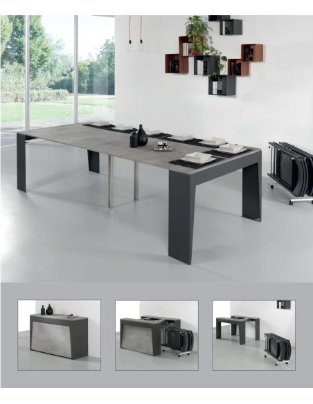 Tavolo consolle allungabile con sedie Glen Tavolo consolle allungabile con sedie Glen