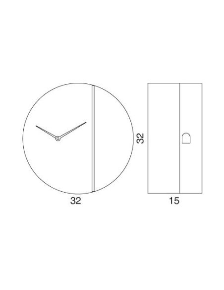 Orologio a cucù da parete design moderno Peek-a-koo