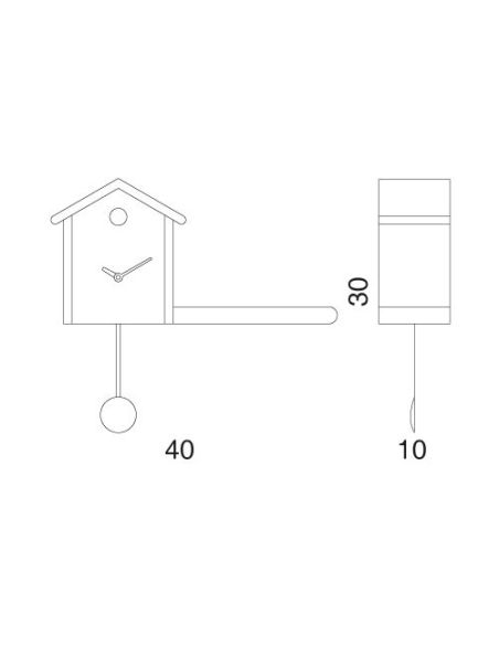 Orologio a cucù da muro con pendolo e mensola My House
