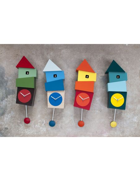 Orologio a cucù da parete moderno con pendolo Crooked