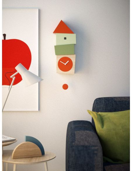 Orologio a cucù da parete moderno con pendolo Crooked