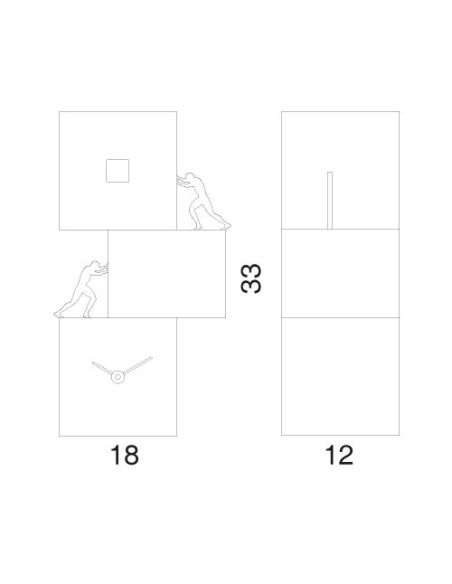 Orologio da parete o da tavolo moderno Strong Cucù 2 Orologio da parete o da tavolo moderno Strong Cucù 2