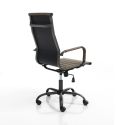 Poltrona direzionale regolabile in ecopelle Mastery Brown