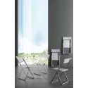 Set 4 sedie pieghevoli con carrello o gancio a muro Trixy Lux