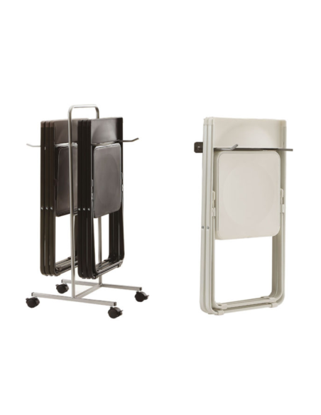 Set 4 sedie pieghevoli salvaspazio + carrello o gancio Trixy