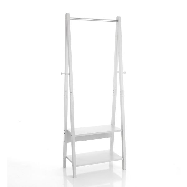 ARHome Appendiabiti da Parete, 60 x 20 x 12 cm, Bianco Opaco