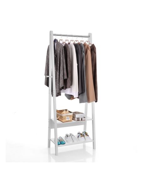 Stand appendiabiti in legno bianco opaco Kerion Stand appendiabiti in legno bianco opaco Kerion