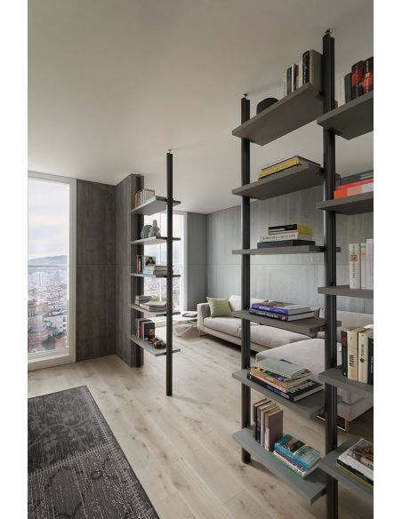 Libreria divisoria bifacciale pavimento soffitto Kimberly Libreria divisoria bifacciale pavimento soffitto Kimberly