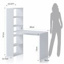 Scrivania angolare con libreria verticale Flix | Scrivanie salvaspazio