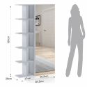 Armadio guardaroba per ingresso con libreria e specchio Keris