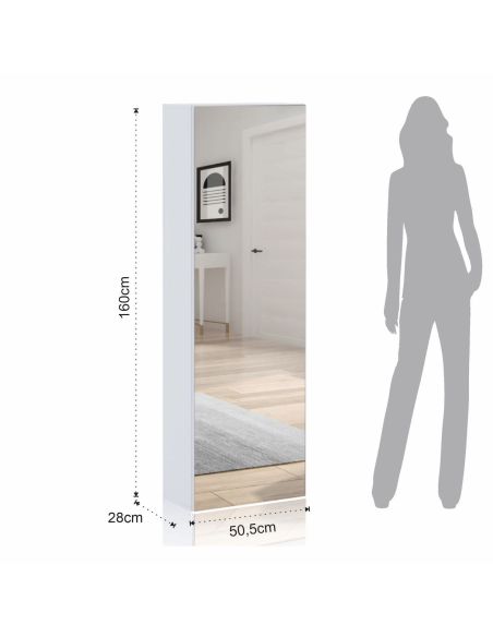 Armadio guardaroba ingresso con anta a specchio Keris B