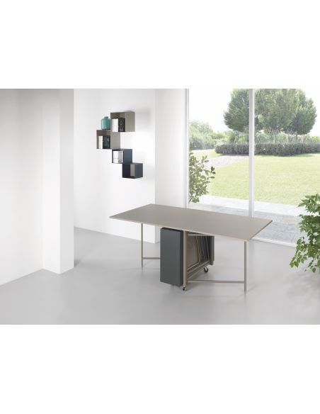 Tavolo consolle allungabile con sedie incorporate Newton
