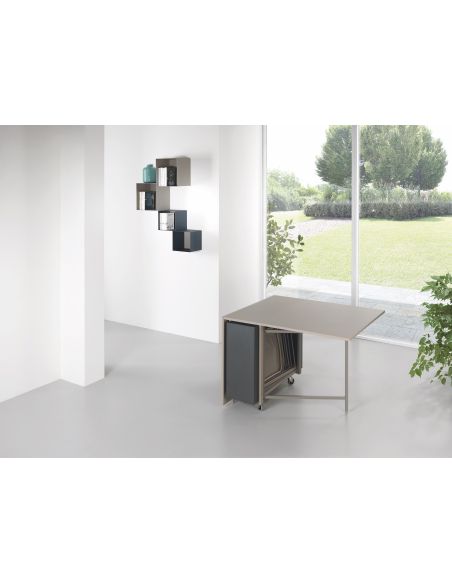 Tavolo consolle allungabile con sedie incorporate Newton