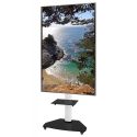 Carrello porta TV regolabile e ruotabile Agile Bianco