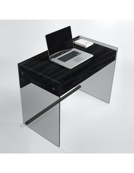 Scrivania per computer in vetro e laminato 100 cm Studeo Scrivania per computer in vetro e laminato 100 cm Studeo