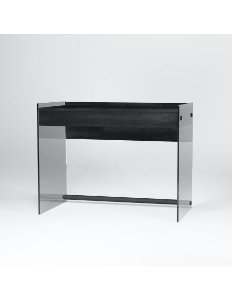 Scrivania per computer in vetro e laminato 100 cm Studeo