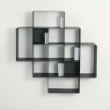 Libreria da parete design modulare in acciaio 150 x 150 cm Mondrian-2