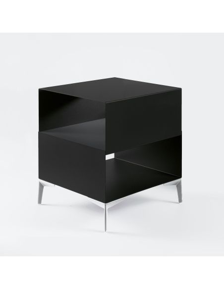 Tavolino comodino design moderno in acciaio Larry Tavolino comodino design moderno in acciaio Larry