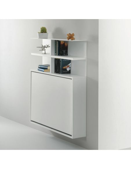 Libreria da parete in acciaio e laminato Jacob