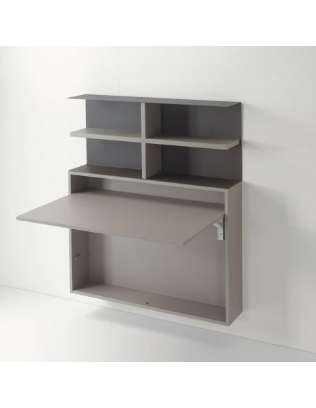 Libreria da parete in acciaio e laminato Jacob