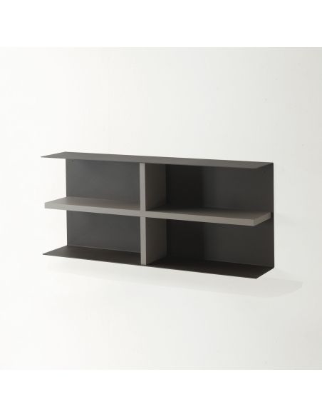 Libreria da parete in acciaio e laminato Jacob