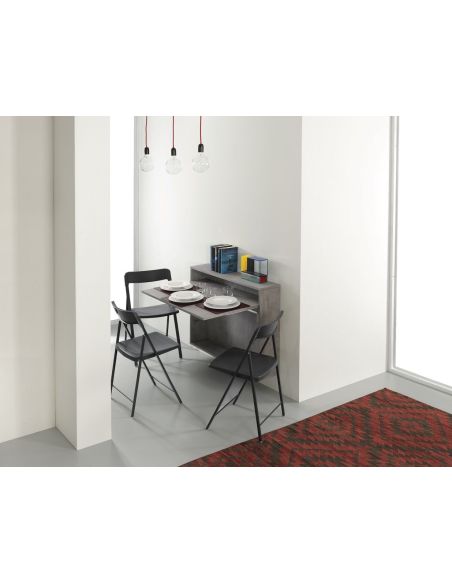 Scrivania a scomparsa con 3 sedie incorporate Jacob