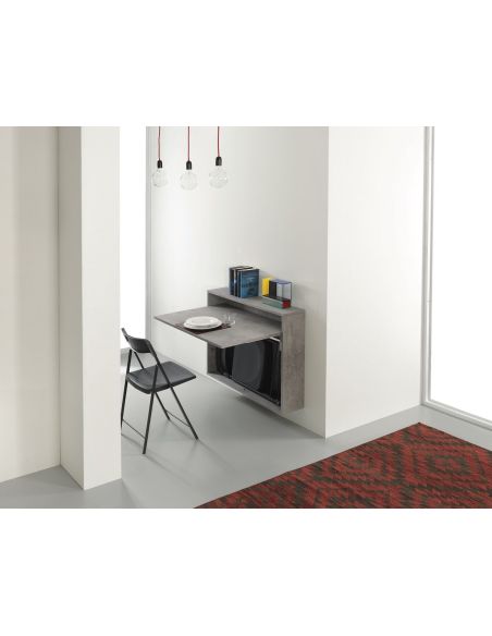 Scrivania a scomparsa con 3 sedie incorporate Jacob