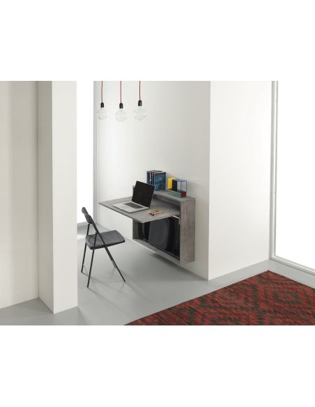 Scrivania a scomparsa con 3 sedie incorporate Jacob