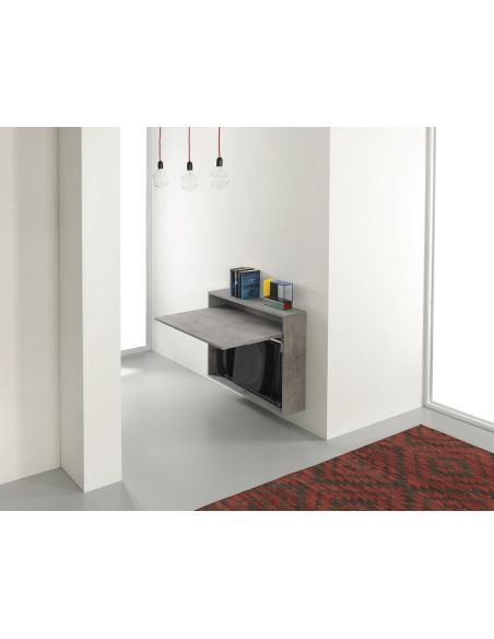 Scrivania a scomparsa con 3 sedie incorporate Jacob