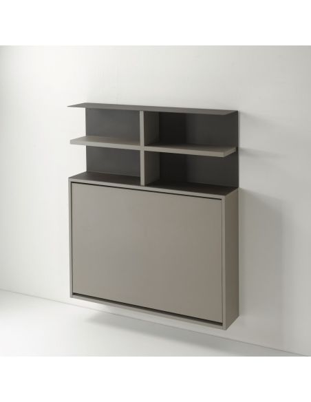 Scrivania a scomparsa con libreria da parete Jacob