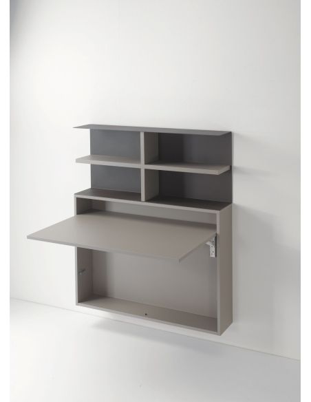 Scrivania a scomparsa con libreria da parete Jacob