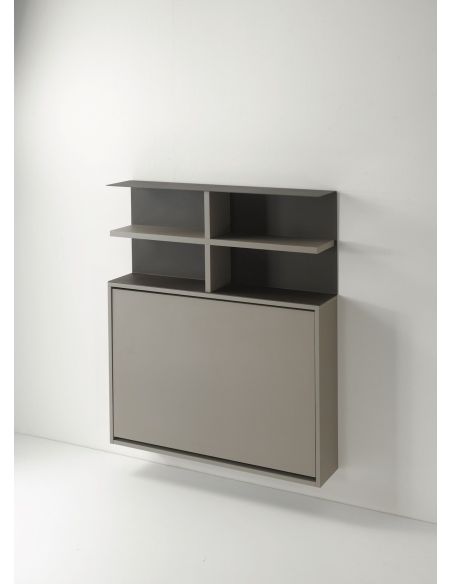 Scrivania a scomparsa con libreria da parete Jacob