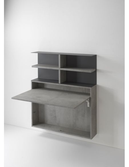 Scrivania a scomparsa con libreria da parete Jacob