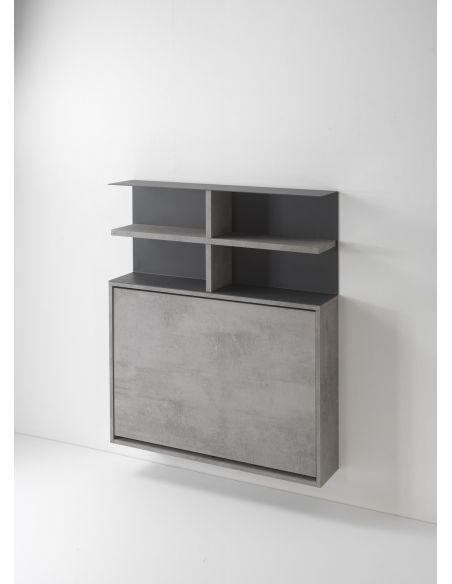 Scrivania a scomparsa con libreria da parete Jacob